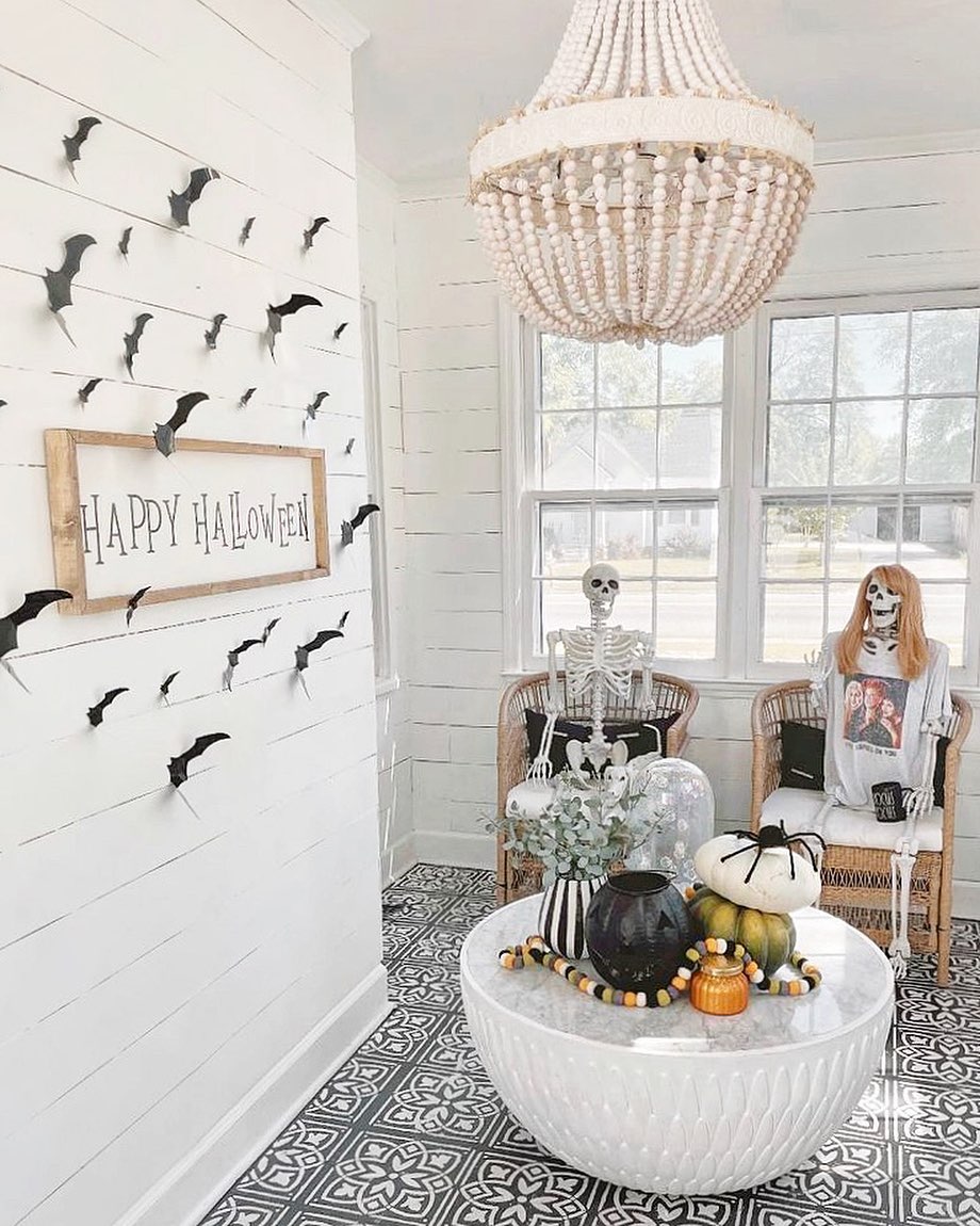 Halloween Chic With Sunroom Skeletons