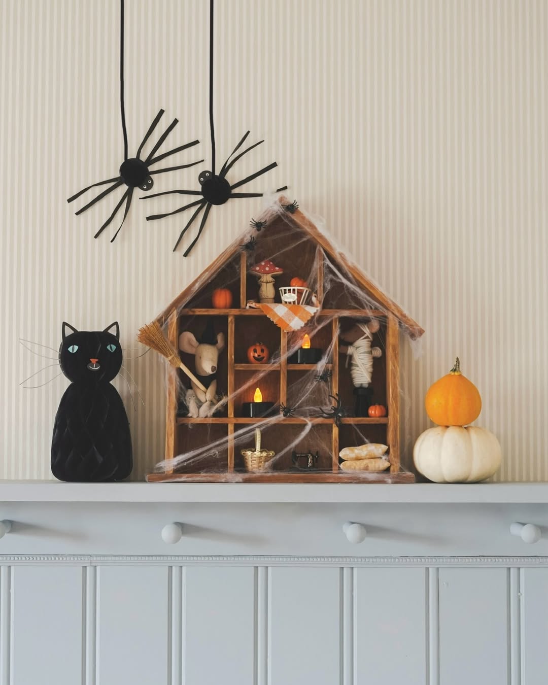 Webby Whimsy in a Mini Haunted House