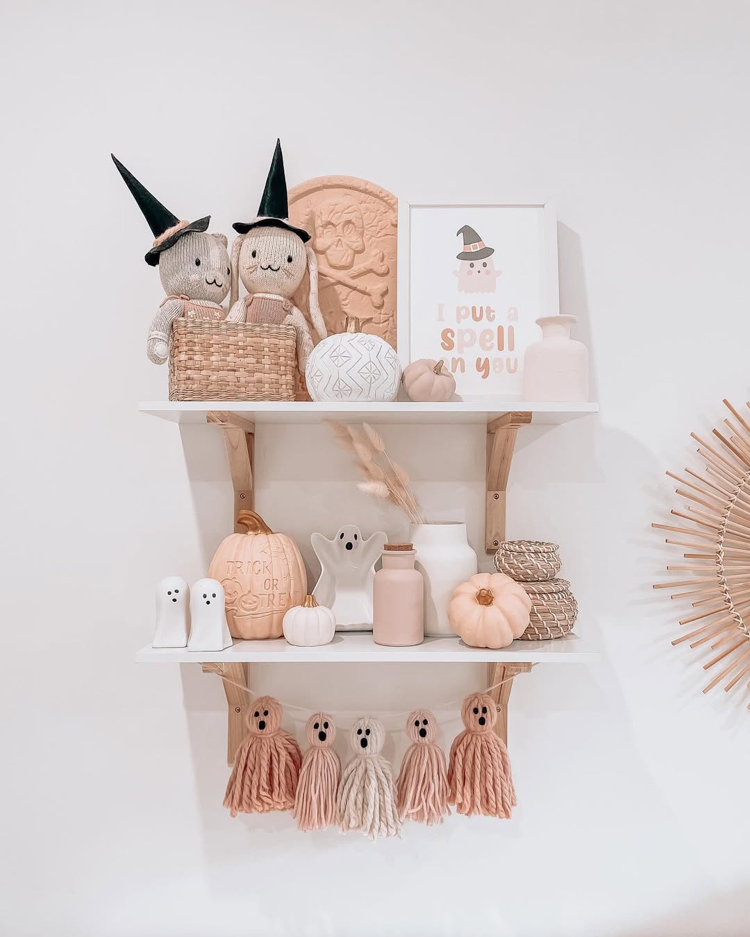 Blush Boo Shelf for Gentle Halloween Style