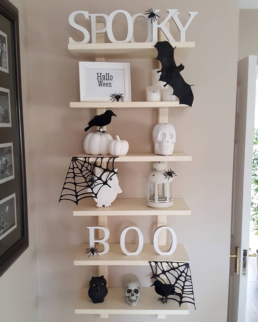 Spooky Black-and-White Halloween Decor