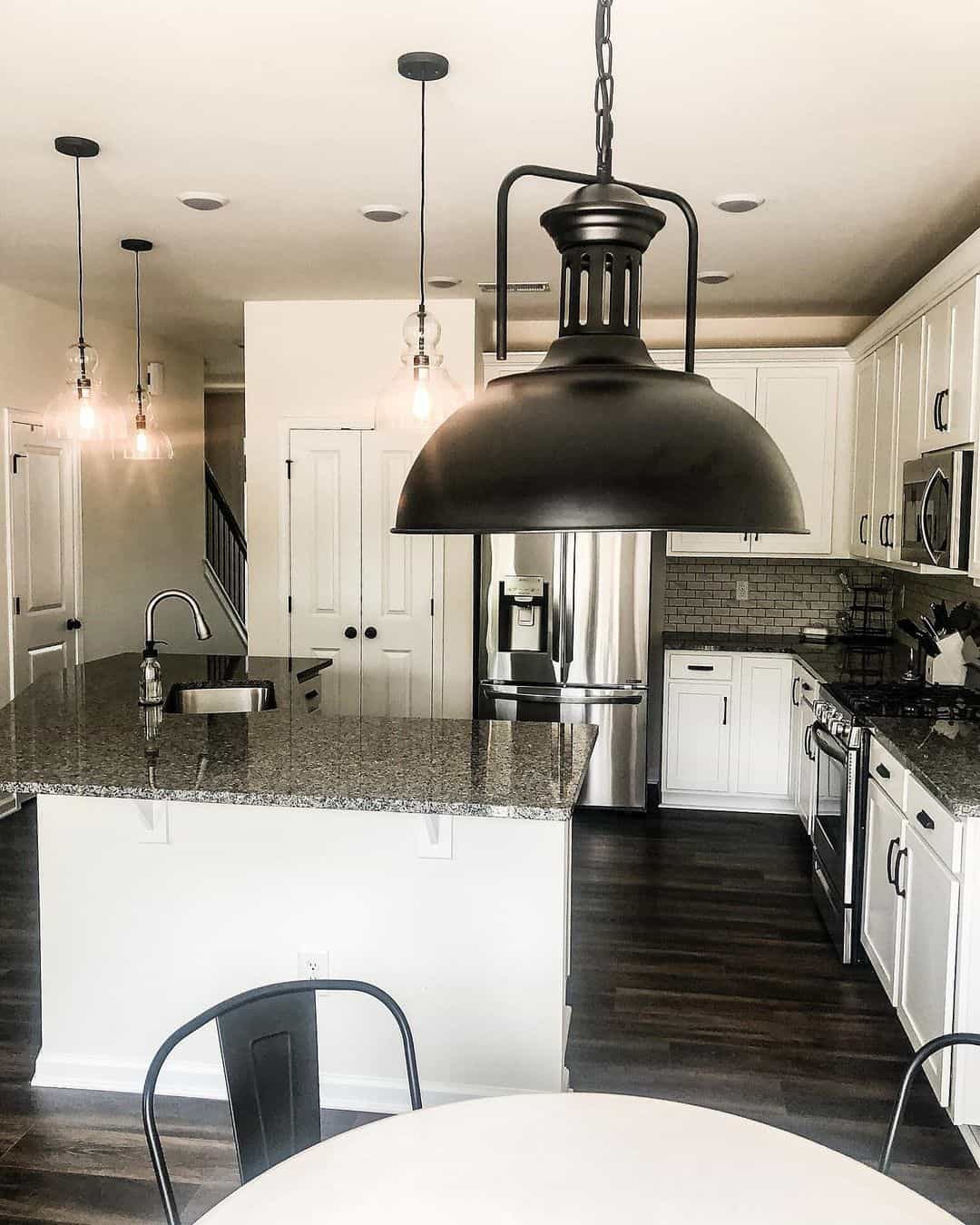 Black Low Ceiling Kitchen Lighting