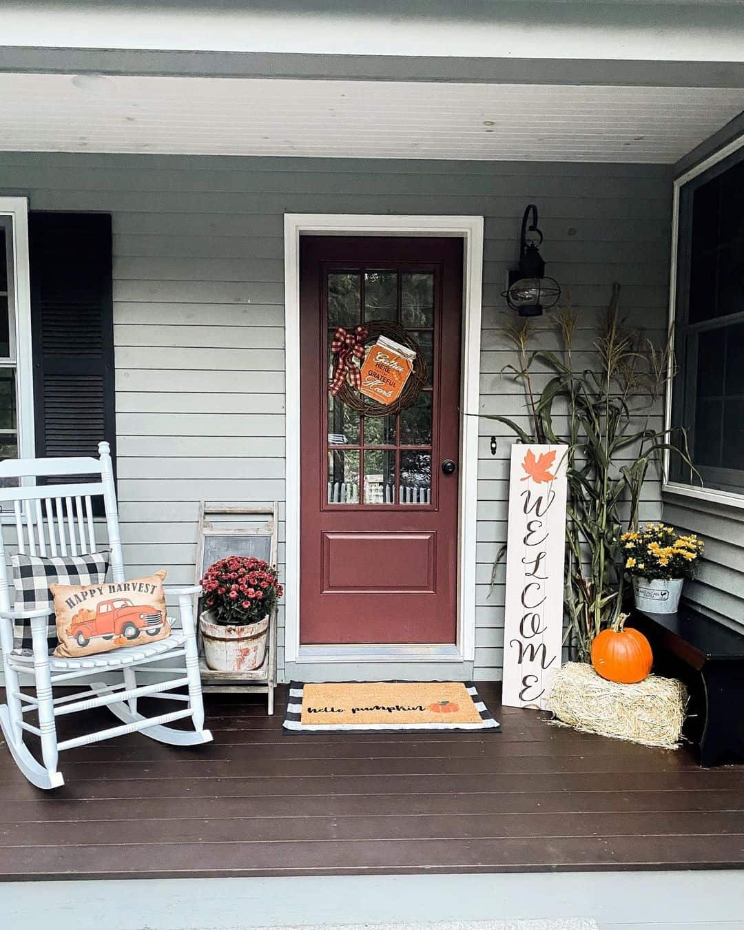 Autumn Porch Welcome Sign Ideas