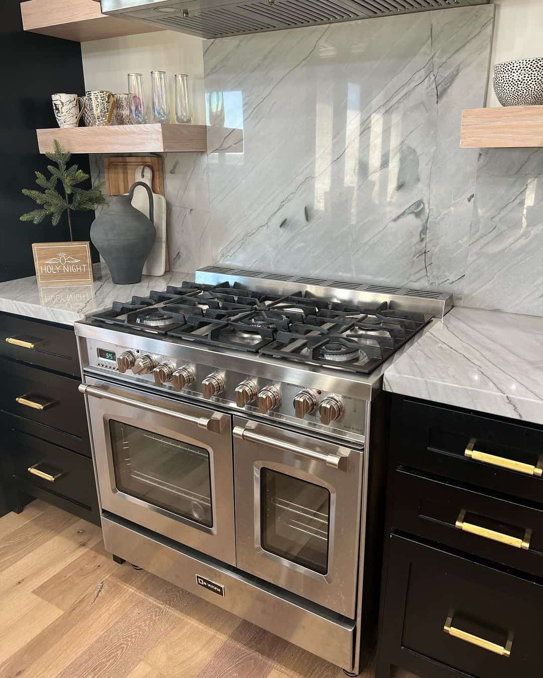 Modern Minimalist Kitchen With Marble Countertop