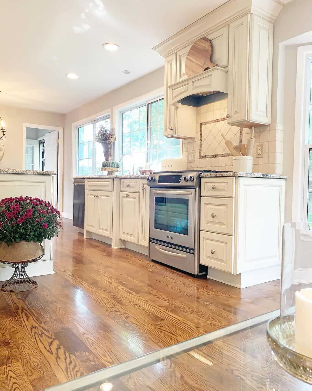 White and Wood Country Kitchen