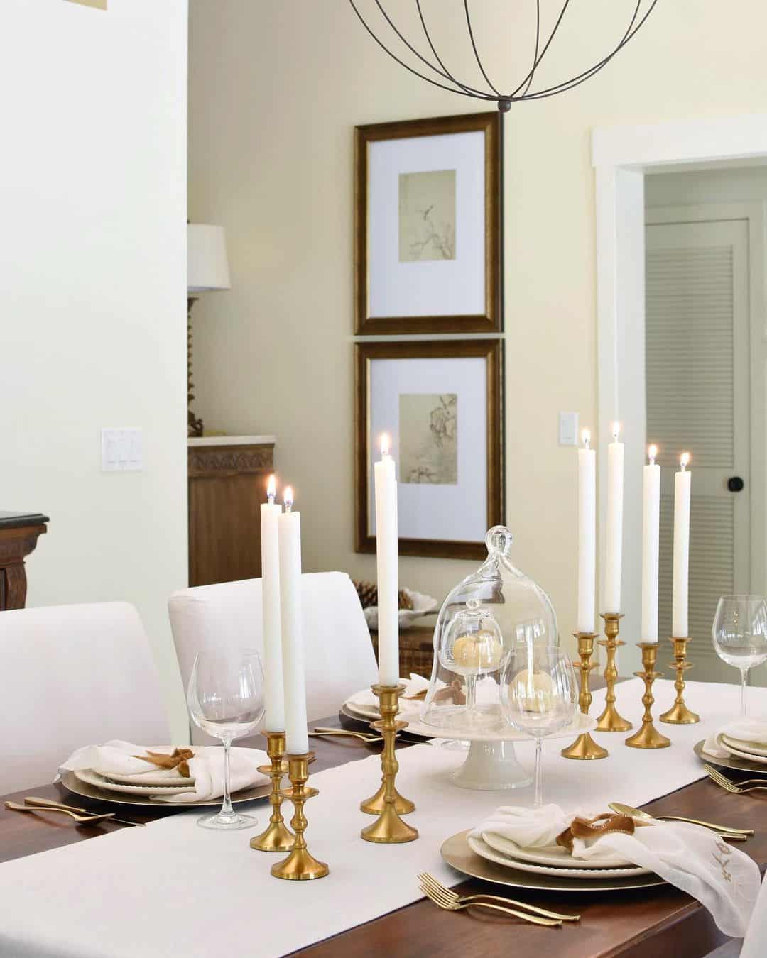 Golden Candlestick Centerpiece