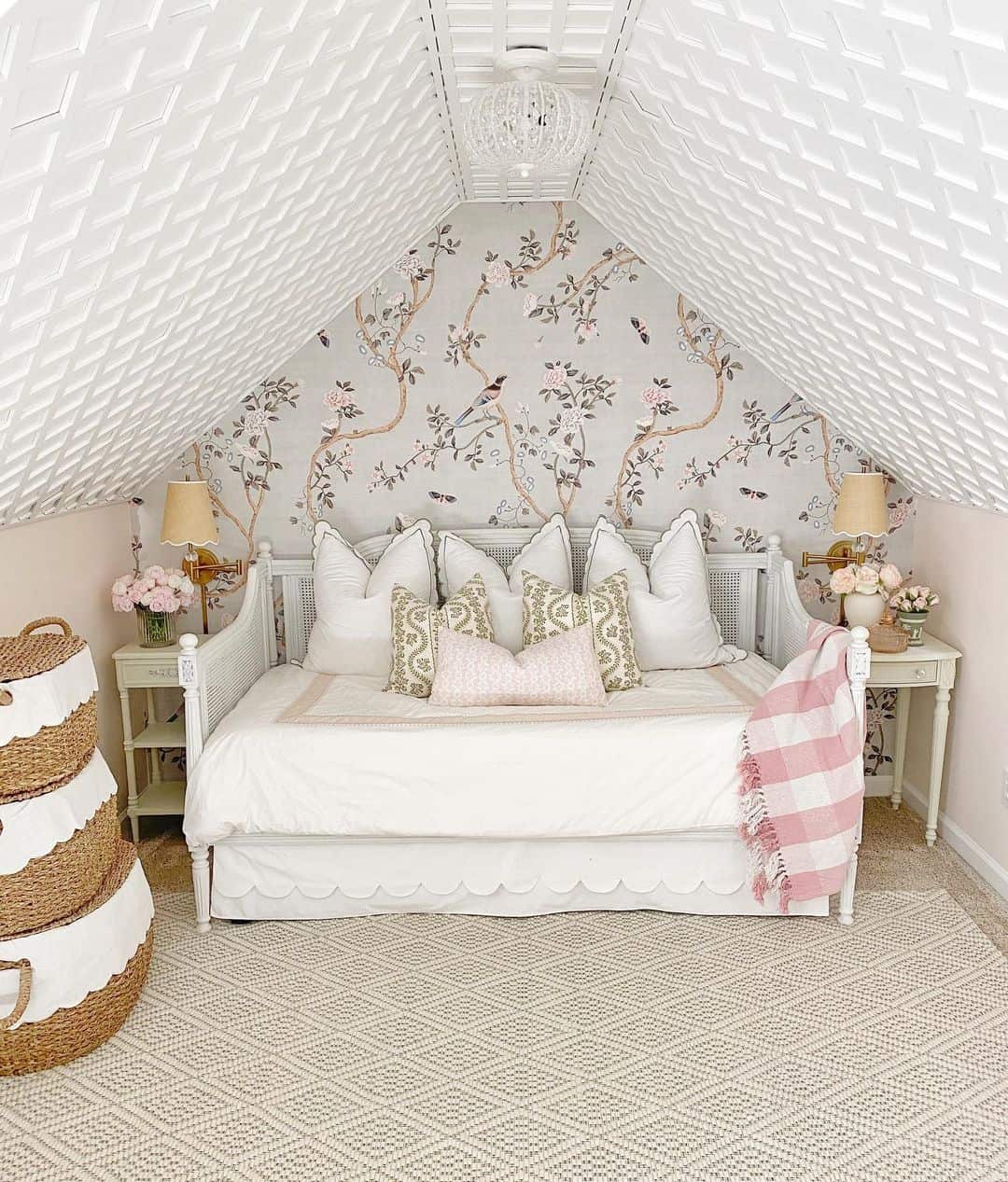 Woodland Forest Nursery with DIY Trellis Ceiling