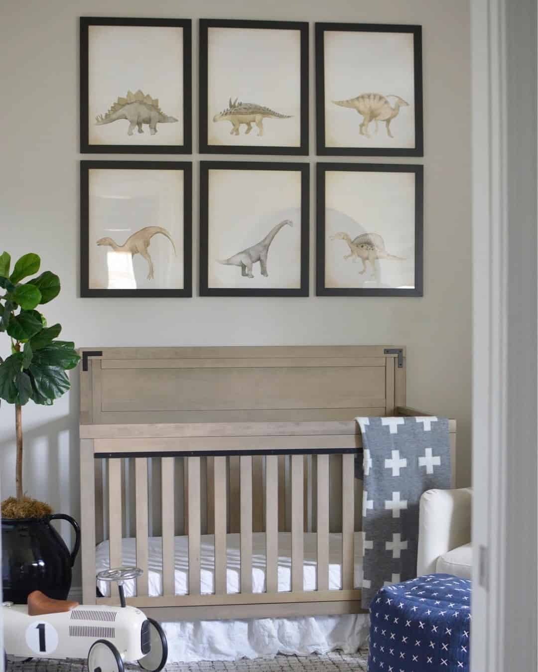 Vintage Style Gray Nursery Furniture