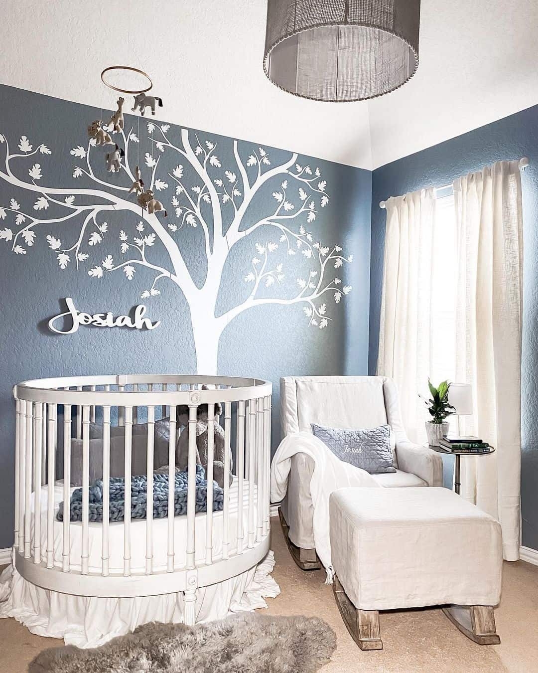Charcoal Gray Nursery Focal Wall