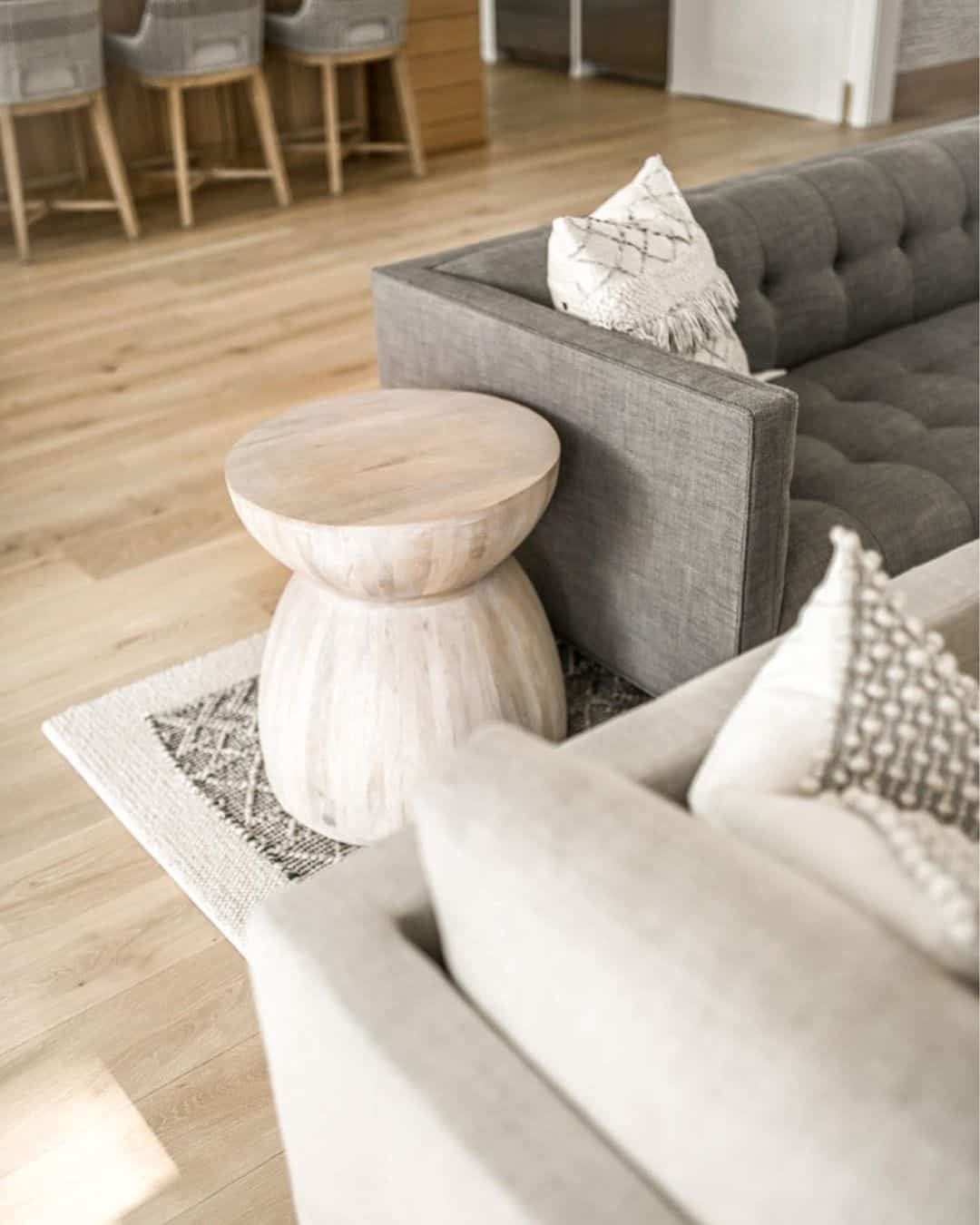 Layered Rugs Host Round End Table