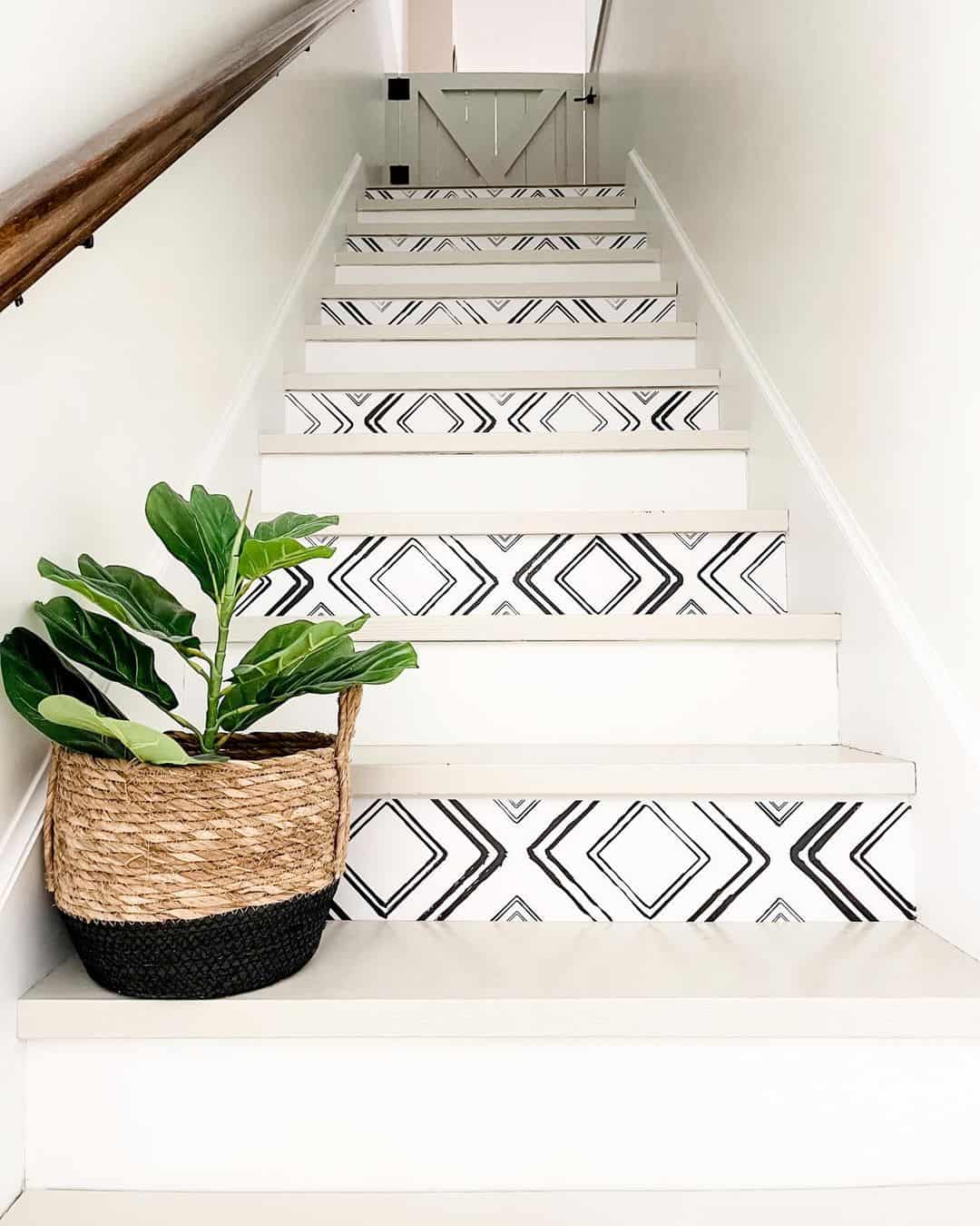 White Stair Skirt Board Trims for Staircase