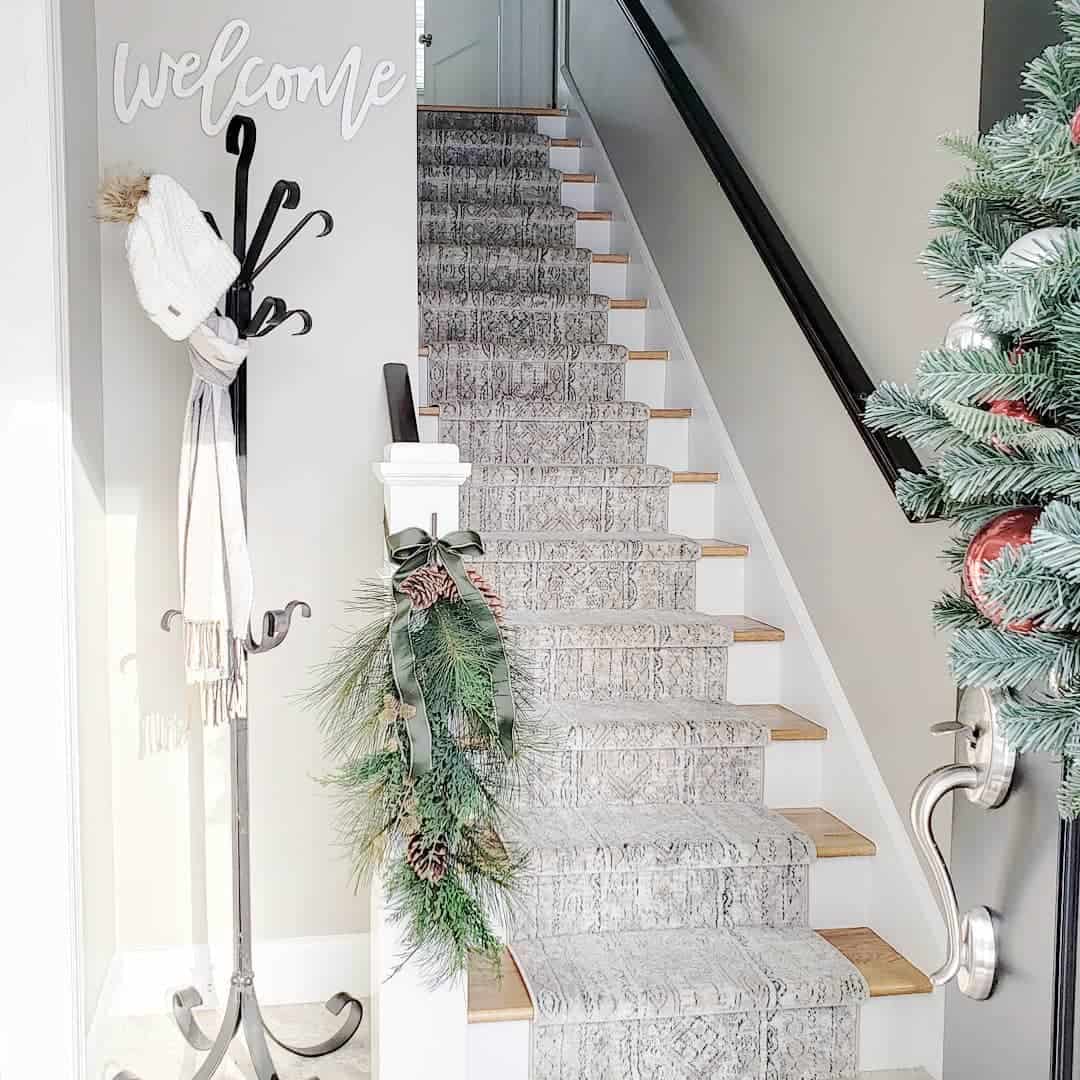 Stairway with White Stair Skirting Board