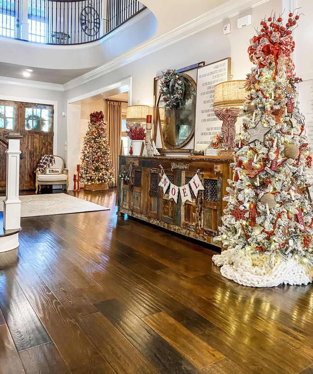 Entryway Displays Christmas Tree Skirt Ideas